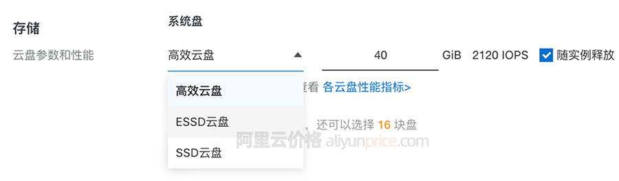 阿里云服务器系统盘价格